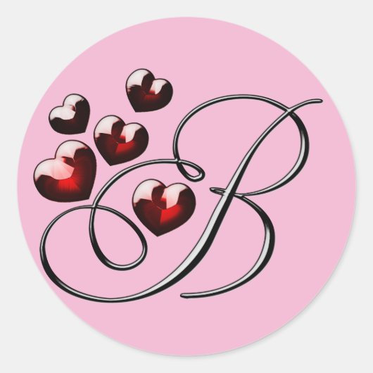 モノグラムイニシャルBシール ラウンドシール (正面)