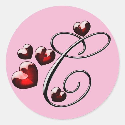 モノグラムイニシャルCシール ラウンドシール (正面)