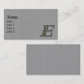 モノグラムイニシャルEアジサイ名刺 名刺 (正面/裏面)