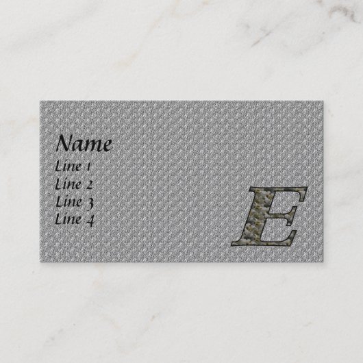 モノグラムイニシャルEアジサイ名刺 名刺 (正面)