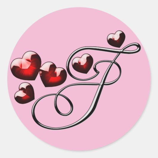 モノグラムイニシャルFシール ラウンドシール (正面)