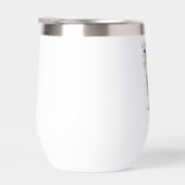 モノグラムイニシャルFブルーフローラ水色ギフト彼女 (右面)