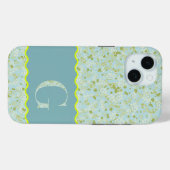 モノグラムイニシャルGアクアスモールフラワー Case-Mate iPhoneケース (裏面 (横))