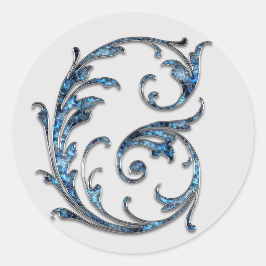 モノグラムイニシャルGシール ラウンドシール (正面)