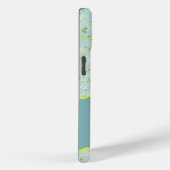 モノグラムイニシャルHアクアスモールフラワー Case-Mate iPhoneケース (裏面 / 右)