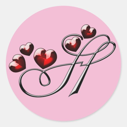 モノグラムイニシャルHシール ラウンドシール (正面)