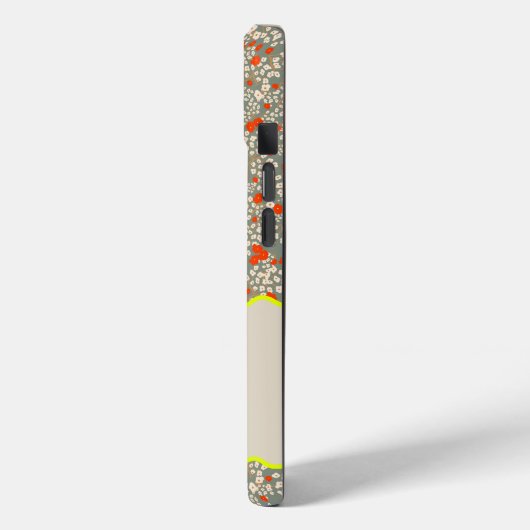 モノグラムイニシャルH緑と赤の小さな花 Case-Mate iPhoneケース (裏面 / 左)