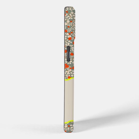 モノグラムイニシャルH緑と赤の小さな花 Case-Mate iPhoneケース (裏面 / 右)