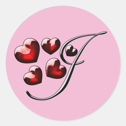 モノグラムイニシャルIシール ラウンドシール (正面)