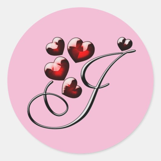 モノグラムイニシャルJシール ラウンドシール (正面)