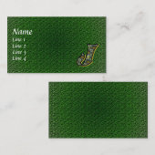 モノグラムイニシャルJデイジーフローラ名刺 名刺 (正面/裏面)