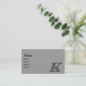 モノグラムイニシャルKあじさい名刺 名刺 (スタンド正面)