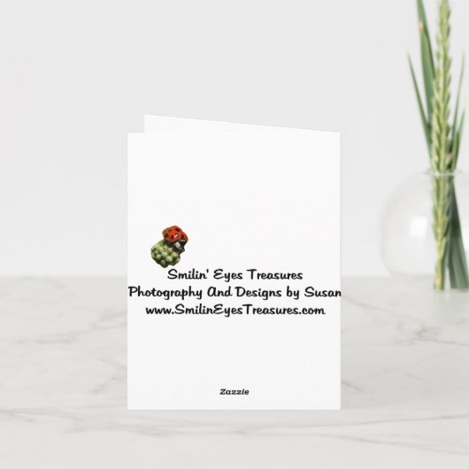 モノグラムイニシャルKアジサイフローラカード ノートカード (裏面)