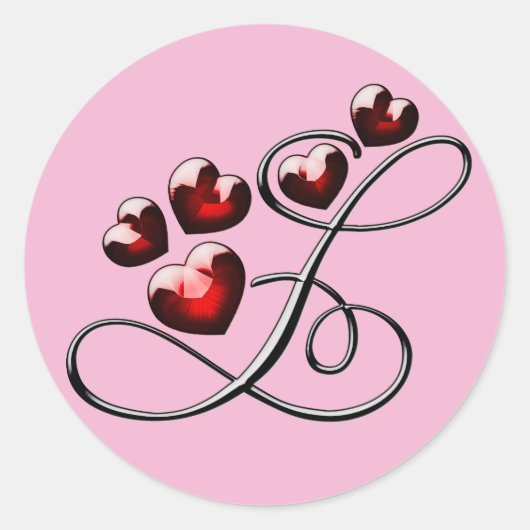 モノグラムイニシャルLシール ラウンドシール (正面)