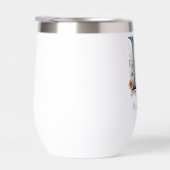 モノグラムイニシャルMブルーフローラ水色ギフト彼女 (右面)