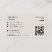 モノグラムイニシャルMG プロフェッショナル サンド 名刺 (裏面)