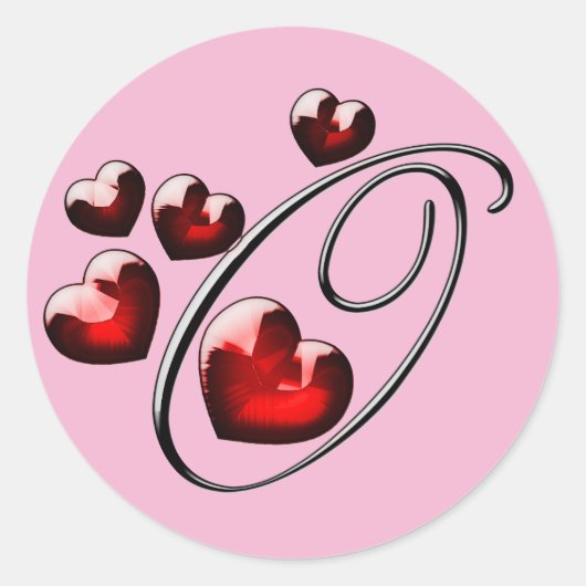 モノグラムイニシャルOシール ラウンドシール (正面)