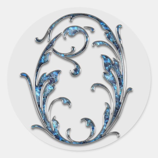 モノグラムイニシャルOシール ラウンドシール (正面)