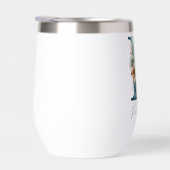 モノグラムイニシャルPブルーフローラ水色ギフト彼女 (右面)