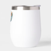 モノグラムイニシャルPブルーフローラ水色ギフト彼女 (左面)