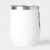 モノグラムイニシャルQブルーフローラ水色ギフト彼女 (右面)