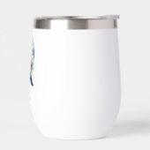 モノグラムイニシャルQブルーフローラ水色ギフト彼女 (左面)