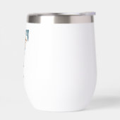 モノグラムイニシャルTブルーフローラ水色ギフト彼女 (左面)