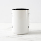 モノグラムイニシャルT 花柄 ツートーンマグカップ (中央)