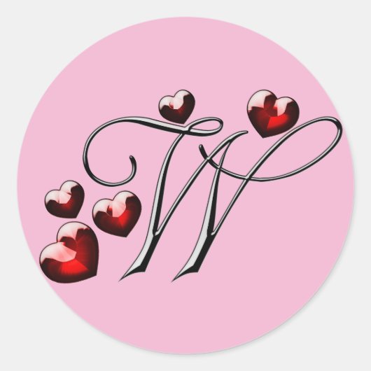 モノグラムイニシャルWシール ラウンドシール (正面)