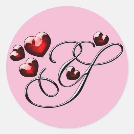 モノグラムイニシャルYステッカー ラウンドシール (正面)