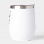 モノグラムイニシャルYブルーフローラ水色ギフト彼女 (左面)