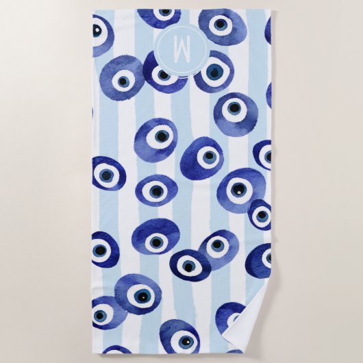 モノグラムイブルトアイナザールトレンディーホリデービーチタオル ビーチタオル (正面)