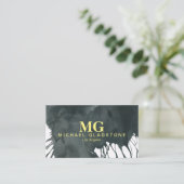 モノグラムインク（黄色） 名刺 (スタンド正面)