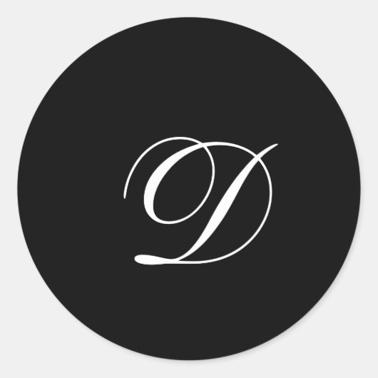 モノグラムイングリッシュヴィヴァーススタイル封筒用シール ラウンドシール (正面)