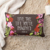 モノグラムインスピレーションライブライフ想像引用文 ランバークッション (ブランケット)