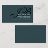 モノグラムインディゴブラックカラートーン名刺 名刺 (正面/裏面)