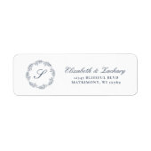 モノグラムインディゴブルーフォージズリース差出人住所 ラベル (正面)