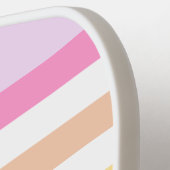 モノグラムインホワイトサークルパステルレインボーストライプズ ピックルボールラケット (左詳細)