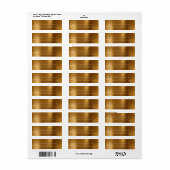 モノグラムインローレルリース金ゴールド差出人住所 ラベル (フルシート)