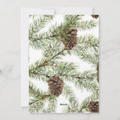 モノグラムウィンターコーンベリーリースメリークリスマス シーズンカード (裏面)