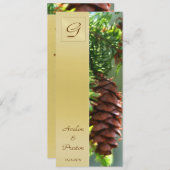 モノグラムウィンターピネコーンプログラム招待状 招待状 (正面/裏面)