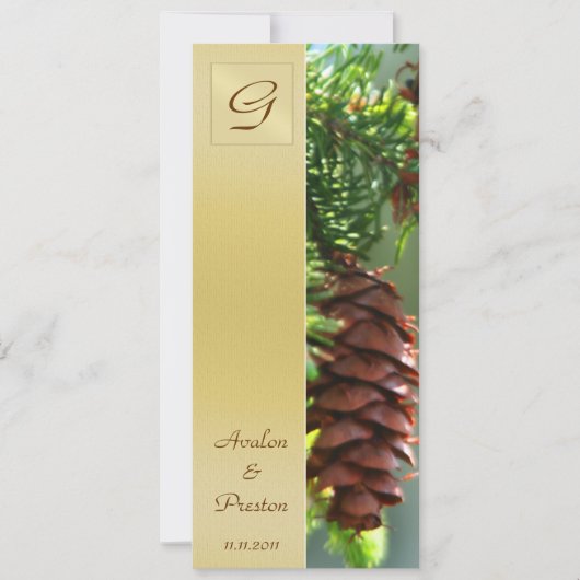 モノグラムウィンターピネコーンプログラム招待状 招待状 (正面)