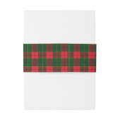 モノグラムウィンターホリデークリスマスシンボルパターン 招待状ベリーバンド (裏面例)