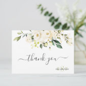 モノグラムウォーターカラーアラバスターバラ サンキューカード (スタンド正面)