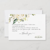 モノグラムウォーターカラーアラバスターバラ サンキューカード (裏面)