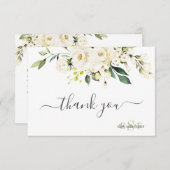 モノグラムウォーターカラーアラバスターバラ サンキューカード (正面/裏面)