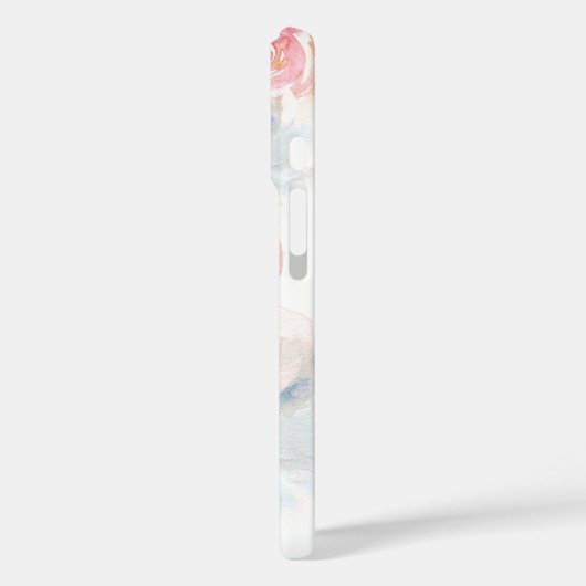 モノグラムウォーターカラーエアリーフローラアートパーソナライズされた Case-Mate iPhoneケース (裏面 / 左)