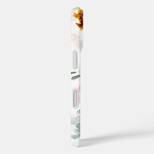 モノグラムウォーターカラーエアリーフローラアートパーソナライズされた Case-Mate iPhoneケース (裏面 / 右)