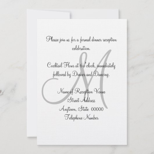 モノグラムウォーターカラーピンクイエローブルー披露宴 招待状 (裏面)