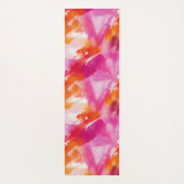 モノグラムウォーターカラーピンクオレンジ抽象芸術 ヨガマット (裏面)